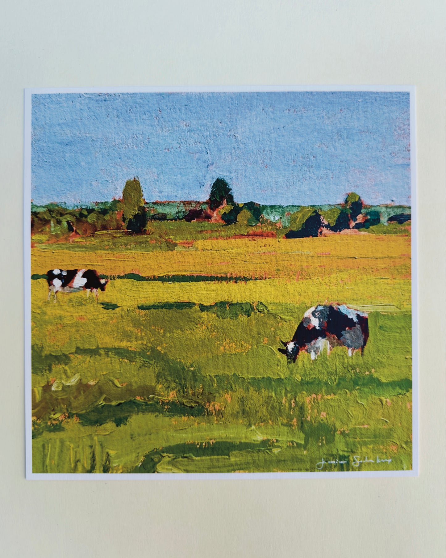 Two Cows in a Field (Print)