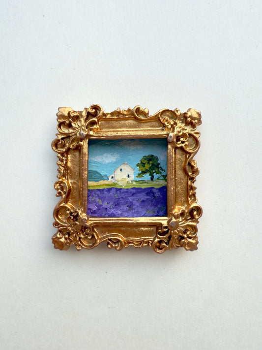House by a Flower Field