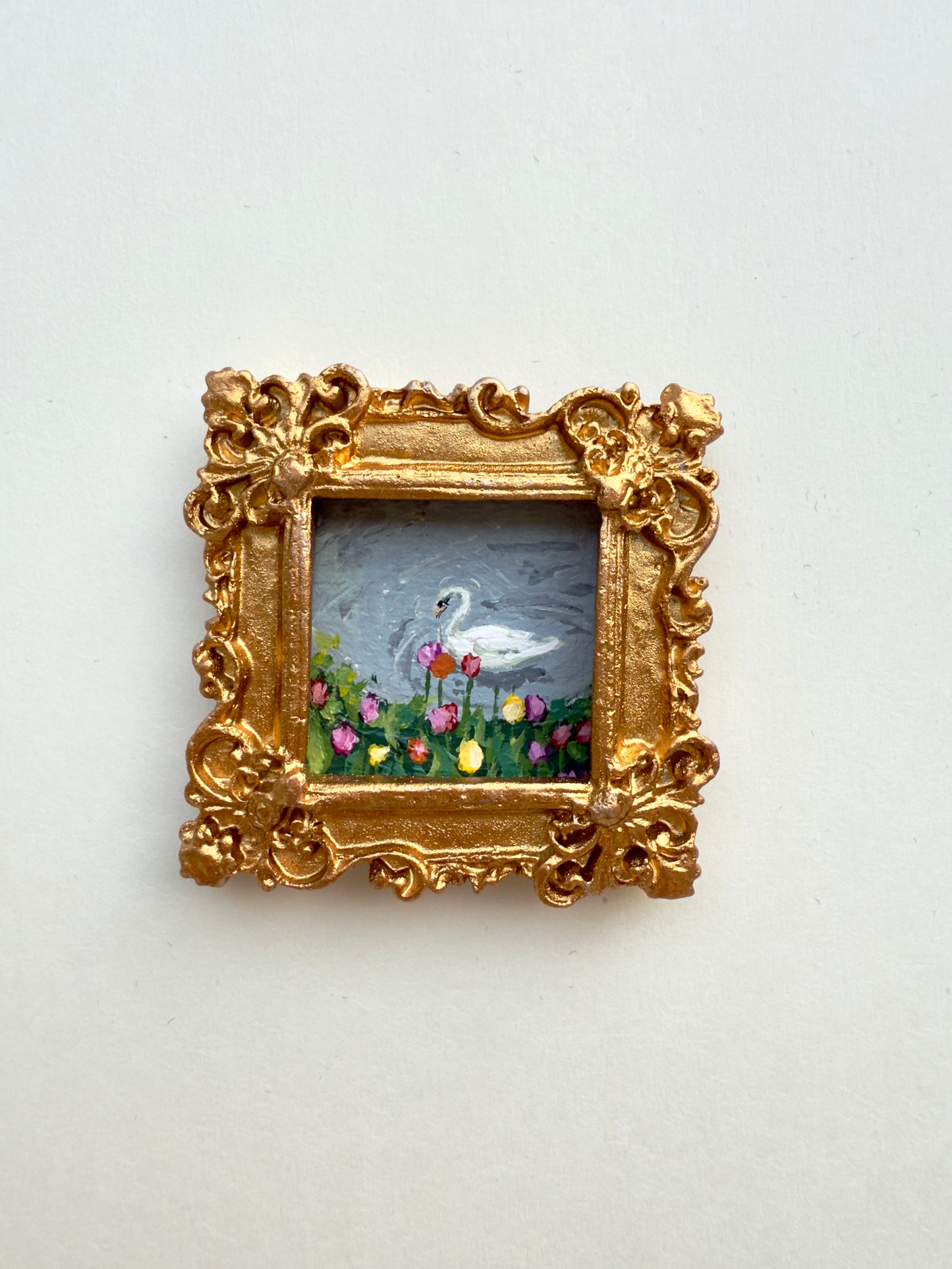 Swan & Tulips