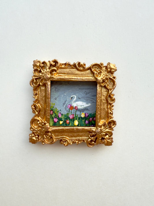 Swan & Tulips