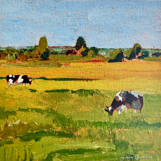 Two Cows in a Field (Print)